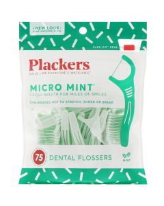 Buy Plackers , Micro Mint, Floss Toothpicks, Mint, 75 Pieces | Online Pharmacy | https://pharm-pills.com