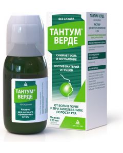 Buy Tantum verde solution for places. approx. 0.15% fl. 120ml | Online Pharmacy | https://pharm-pills.com