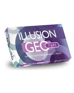 Buy ILLUSION Geolight Contact Lenses Biweekly, -9.50 / 14.2 / 8.7, clear, 2 pcs. | Online Pharmacy | https://pharm-pills.com