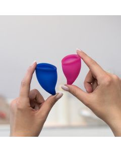 Buy Menstrual Cup Set Fun Factory FUN CUP EXPLORE KIT: SIZE A & SIZE B, pink - ultramarine | Online Pharmacy | https://pharm-pills.com