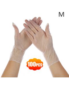 Buy Transparent disposable plastic vinyl latex-free gloves Non-sterile food safe boxes of 100 media | Online Pharmacy | https://pharm-pills.com