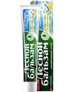 Buy Forest Balsam Toothpaste Triple effect whitening (with lemon juice on a decoction of herbs), 130 g | Online Pharmacy | https://pharm-pills.com