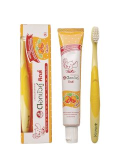 Buy DOK BUA KU toothpaste with orange 35 g and a yellow extra soft toothbrush  | Online Pharmacy | https://pharm-pills.com