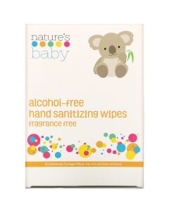 Buy Nature's Baby Organics, hand wipes, disinfectant, alcohol-free, fragrance-free, 60 individually packaged wipes | Online Pharmacy | https://pharm-pills.com