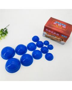 Buy A set of vacuum massage cans UNILEX, silicone, 12 pieces, blue | Online Pharmacy | https://pharm-pills.com