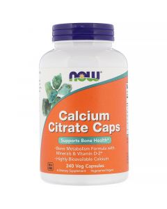 Buy Now Foods, Supports Bones Health, Calcium Citrate , 240 vegetarian capsules | Online Pharmacy | https://pharm-pills.com