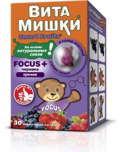 Buy Vitamishki 'Focus + blueberries', 30 chewing pastes x 2.6 g | Online Pharmacy | https://pharm-pills.com