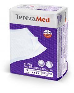 Buy TerezaMed medical diaper disposable absorbent Super 60 x 90 cm 5 pcs, 60 x 90 cm, 5 pcs | Online Pharmacy | https://pharm-pills.com