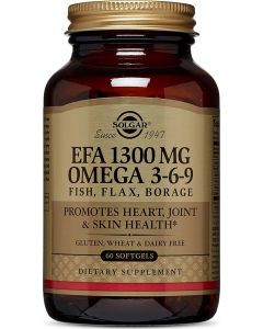 Buy Solgar, EFA 1300 MG Omega 3-6-9 'Fatty acid complex 1300 mg Omega 3-6- 9 ', 60 capsules | Online Pharmacy | https://pharm-pills.com