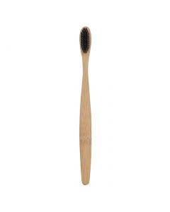 Buy Bamboo toothbrush Flora with black bristles of medium hardness made of biodegradable polymer and bamboo fibers, treated with charcoal | Online Pharmacy | https://pharm-pills.com