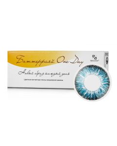 Buy Colored contact lenses Ophthalmix BatOneDay Daily, -1.50 / 14.2 / 8.6, blue, 2 pcs. | Online Pharmacy | https://pharm-pills.com