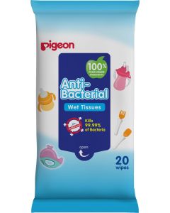 Buy Pigeon Wet wipes for children with antibacterial effect 20 pcs. | Online Pharmacy | https://pharm-pills.com