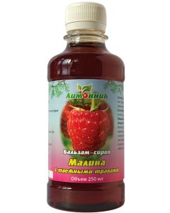 Buy NPK lemongrass. 'Balm-syrup Raspberry with taiga herbs' Cold. Antipyretic. Fortifying. 250 ml. | Online Pharmacy | https://pharm-pills.com