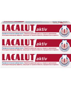 Buy LACALUT aktiv, prophylactic toothpaste, 75 ml (spike 3pcs) | Online Pharmacy | https://pharm-pills.com