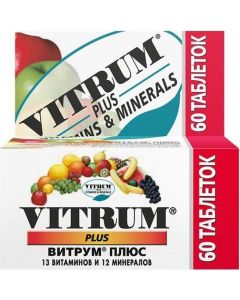 Buy Vitrum Plus tablets P / O Plen. 1455Mg No. 60 (Bad) | Online Pharmacy | https://pharm-pills.com