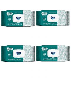 Buy Aura Family wet wipes with valve 144 pcs * 4 pcs | Online Pharmacy | https://pharm-pills.com