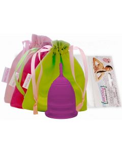 Buy Menstrual cup LilaCup Practitioner in a satin bag purple L | Online Pharmacy | https://pharm-pills.com