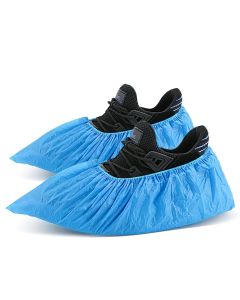 Buy Shoe covers durable 100 pieces (50 pairs) per pack, EleGreen, moisture-resistant, disposable, medical, polyethylene, 28 microns, 2.8 g, protect shoes from rain and dirt | Online Pharmacy | https://pharm-pills.com