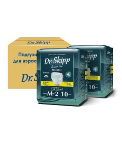 Buy Dr.Skipp diapers for adults, size M-2, (68-115 cm), 20 pcs, (2 packs of 10 pcs), breathable | Online Pharmacy | https://pharm-pills.com