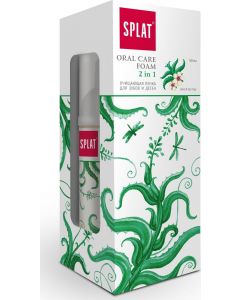 Buy Cleansing foam Splat 'Oral Care Foam' for teeth and gums, 2in1, with aloe and tea tree scent, 50 ml | Online Pharmacy | https://pharm-pills.com