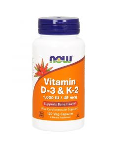 Buy Now Foods, Vitamins D3 and K2, 120 vegetable capsules | Online Pharmacy | https://pharm-pills.com