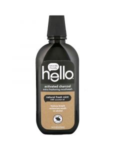 Buy Hello, Mouthwash, Activated Charcoal, Super Refreshing Natural Fresh Mint, 16 fl. oz. (473 ml) | Online Pharmacy | https://pharm-pills.com