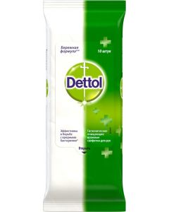 Buy Dettol 'Antibacterial' wet wipes, for hands, 10 pcs | Online Pharmacy | https://pharm-pills.com