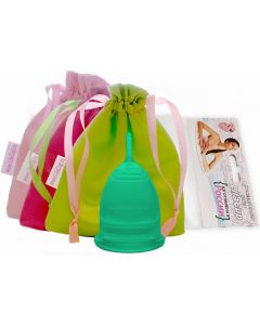 Buy Menstrual cup LilaCup Practitioner in a satin bag emerald L | Online Pharmacy | https://pharm-pills.com