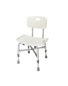 Buy Heavy-duty aluminum alloy chair for the elderly with backrest, white | Online Pharmacy | https://pharm-pills.com