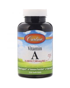 Buy Carlson Labs, Vitamin A, 25 000 ME, 250 soft tablets | Online Pharmacy | https://pharm-pills.com