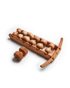 Buy Wooden 6-roller massager and trainer for the back and the whole body 'BackWooD' + Roller for improving blood circulation | Online Pharmacy | https://pharm-pills.com