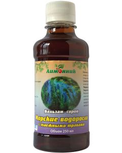 Buy NPK lemongrass 'Balsam-syrup Seaweed with taiga herbs' Cholesterol level. Immunity. Cleansing the body. Iodine deficiency. 250 ml. | Online Pharmacy | https://pharm-pills.com