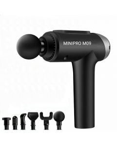 Buy Minipro M09 Percussion massager with a set of nozzles, black | Online Pharmacy | https://pharm-pills.com