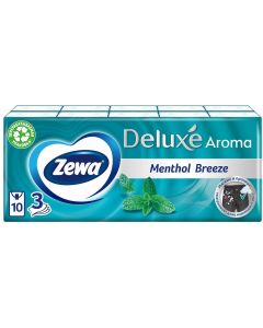 Buy Nasal Paper Handkerchiefs Zewa Deluxe Menthol, 3 layers, 10 pcs х 10 packs | Online Pharmacy | https://pharm-pills.com