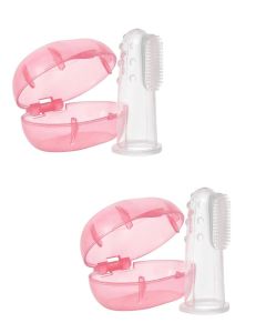 Buy Silicone Kitchen Finger brush for brushing teeth for children in a container, set of 2 | Online Pharmacy | https://pharm-pills.com