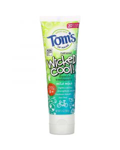 Buy Tom's of Maine, Natural Fluoride Toothpaste, Kids 8+, Wild Mint, 5.1 oz ( 144 g) | Online Pharmacy | https://pharm-pills.com