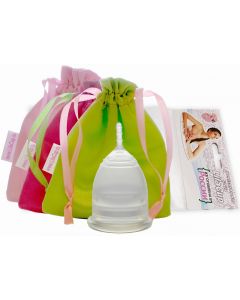 Buy Menstrual cup LilaCup Practitioner in a satin bag transparent L | Online Pharmacy | https://pharm-pills.com