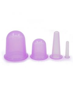 Buy Silicone jars for vacuum massage of the face and body, LILAC, vacuum massage jars for face and body, miracle jar, anti-cellulite jars, (set of 4 pcs.) | Online Pharmacy | https://pharm-pills.com