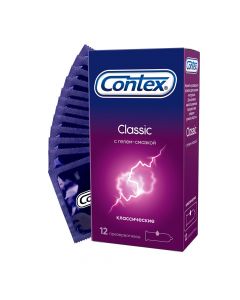 Buy Contex Classic condoms, classic, with gel lubricated natural sensations, 12 pcs | Online Pharmacy | https://pharm-pills.com