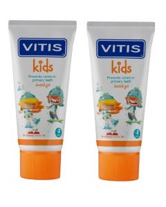 Buy Dentaid Set of children's toothpastes-gels for children VITIS kids, 50 ml х 2 pcs. | Online Pharmacy | https://pharm-pills.com