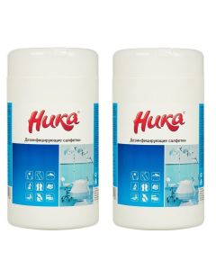 Buy NIKA Set of 2 pcs Wet disinfectant wipes 'NIKA ', fight against viruses, bacteria, fungi, 60 pieces | Online Pharmacy | https://pharm-pills.com