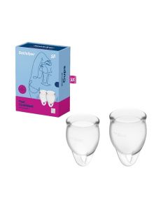 Buy Satisfyer Feel confident menstrual cup set in transparent | Online Pharmacy | https://pharm-pills.com