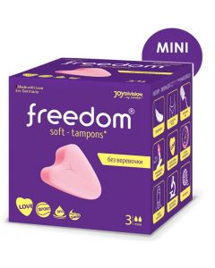 Buy Feminine hygienic tampons FREEDOM 3 pcs mini  | Online Pharmacy | https://pharm-pills.com