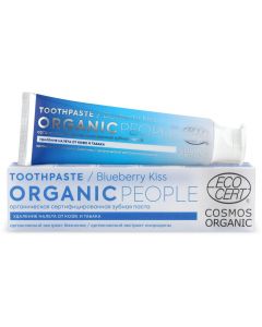 Buy Organic People Blueberry Kiss toothpaste, removal of coffee and tobacco plaque, 85 g | Online Pharmacy | https://pharm-pills.com