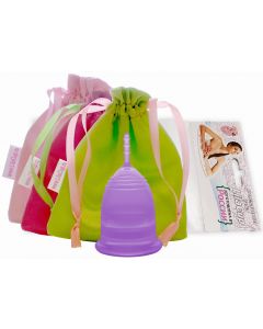 Buy Menstrual cup LilaCup Practitioner in a satin pouch purple M  | Online Pharmacy | https://pharm-pills.com