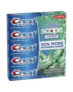 Buy CREST COMPLETE Whitening Toothpaste Multi-Benefit Whitening + Scope, 232 g. 5 pieces per pack | Online Pharmacy | https://pharm-pills.com