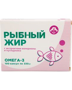 Buy Fish oil with valerian and motherwort extracts 100 capsules | Online Pharmacy | https://pharm-pills.com