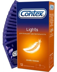 Buy Contex Lights Extra thin condoms for greater sensitivity, 12 pcs | Online Pharmacy | https://pharm-pills.com