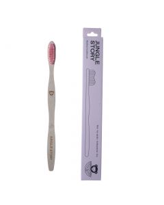 Buy Jungle Story Bamboo Toothbrush Pink | Online Pharmacy | https://pharm-pills.com