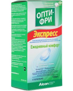 Buy Opti-Free Solution for contact lenses 'Express', with container, 120 ml | Online Pharmacy | https://pharm-pills.com